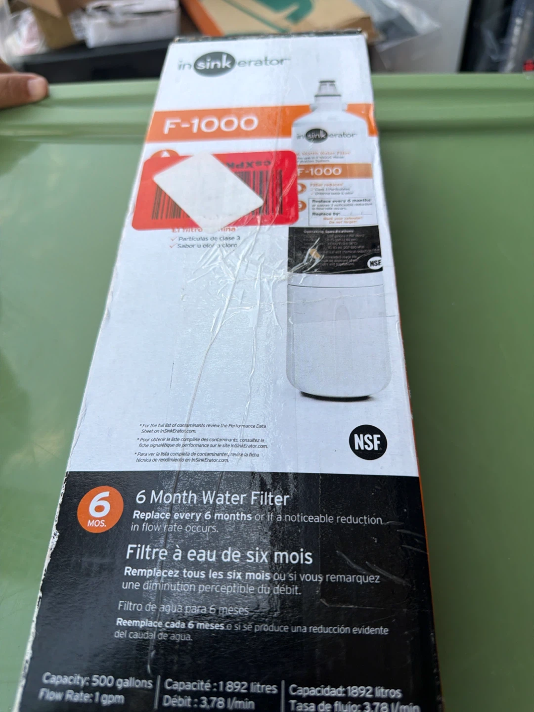 InSinkErator F-1000 Water Filter - 6 Month