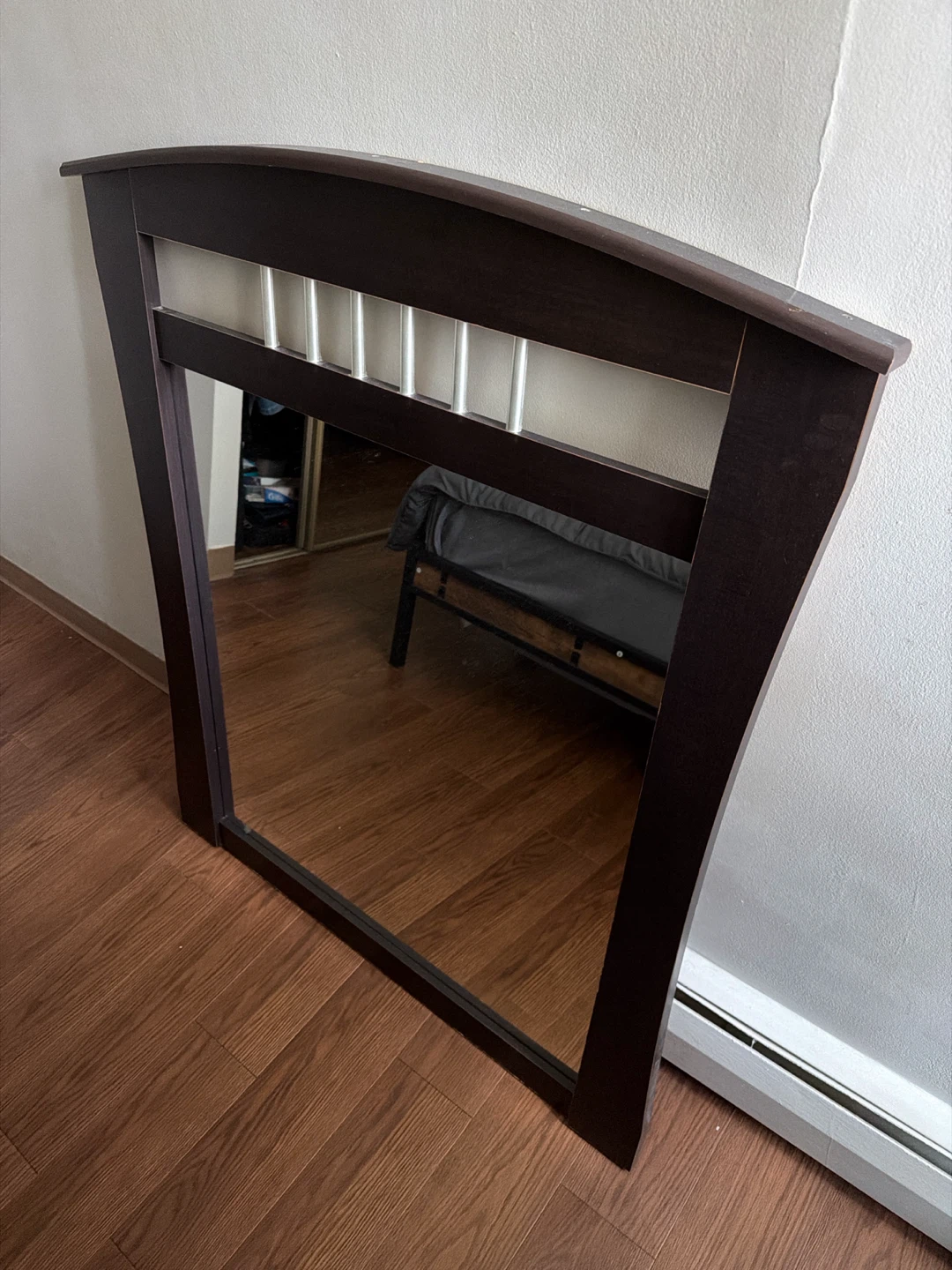 Dark Wood Framed Mirror