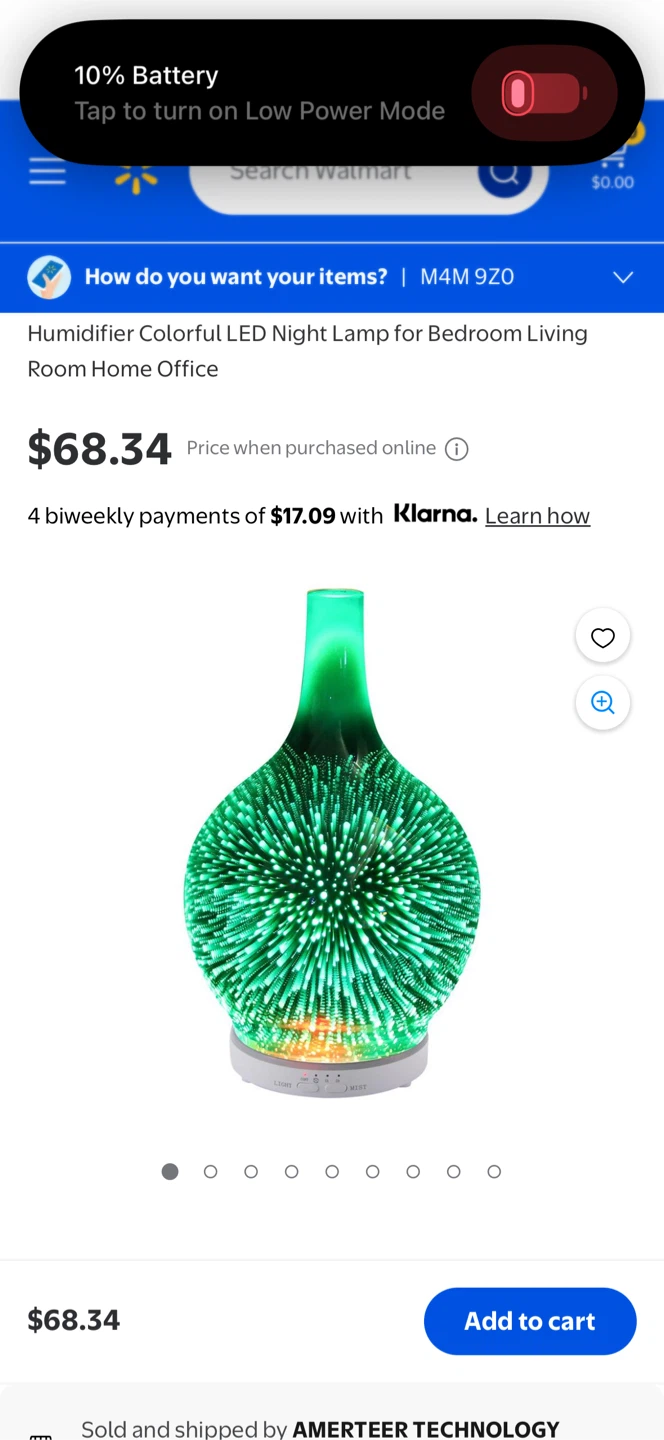Colorful LED Night Lamp Humidifier + diffuser