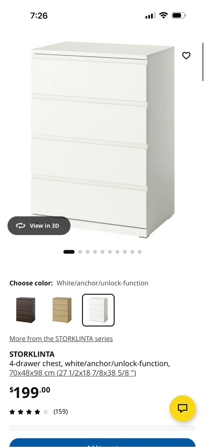 IKEA STORKLINTA 4-drawer chest - photo 2