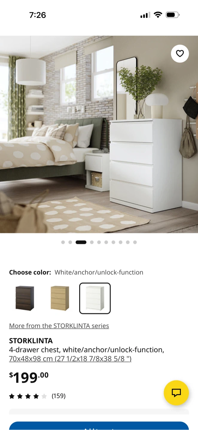 IKEA STORKLINTA 4-drawer chest - photo 3