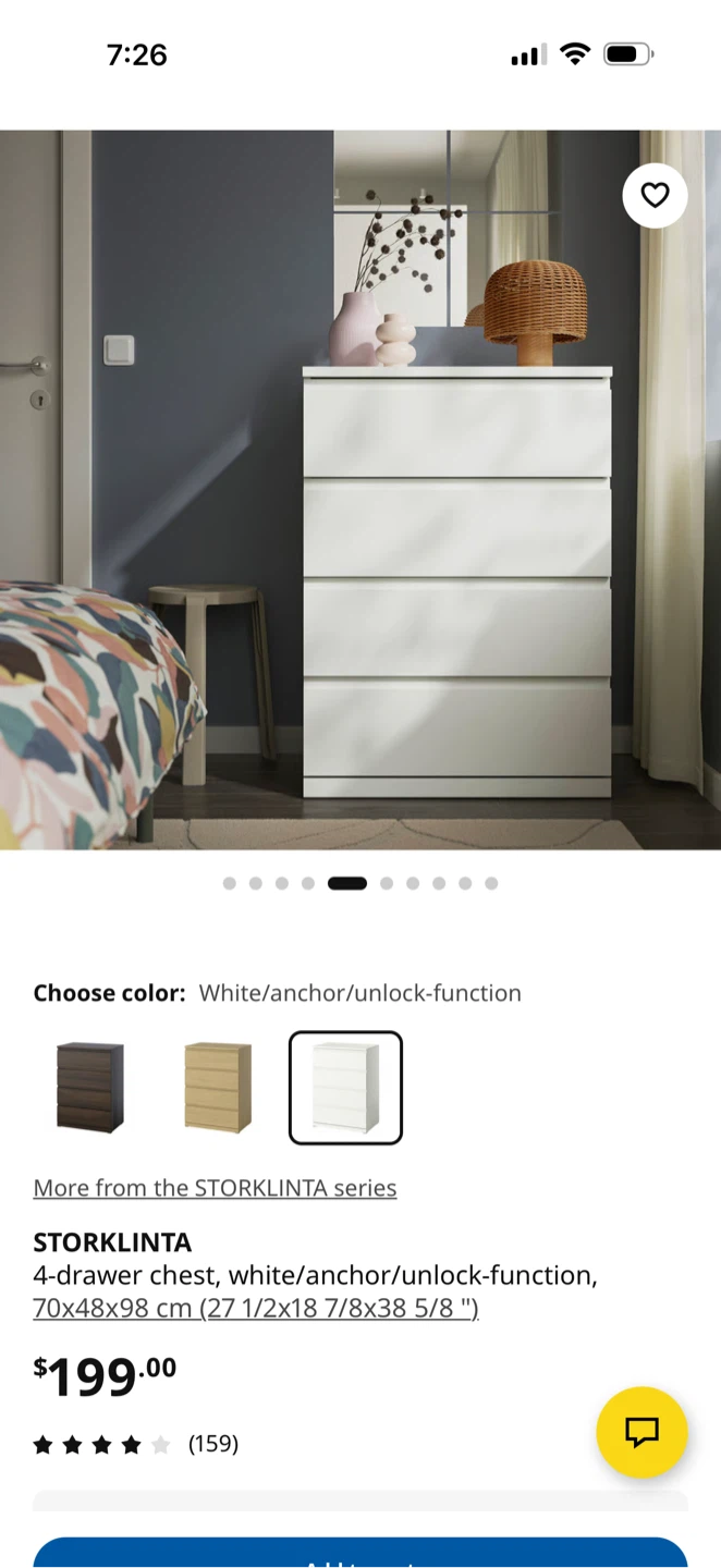 IKEA STORKLINTA 4-drawer chest - photo 5