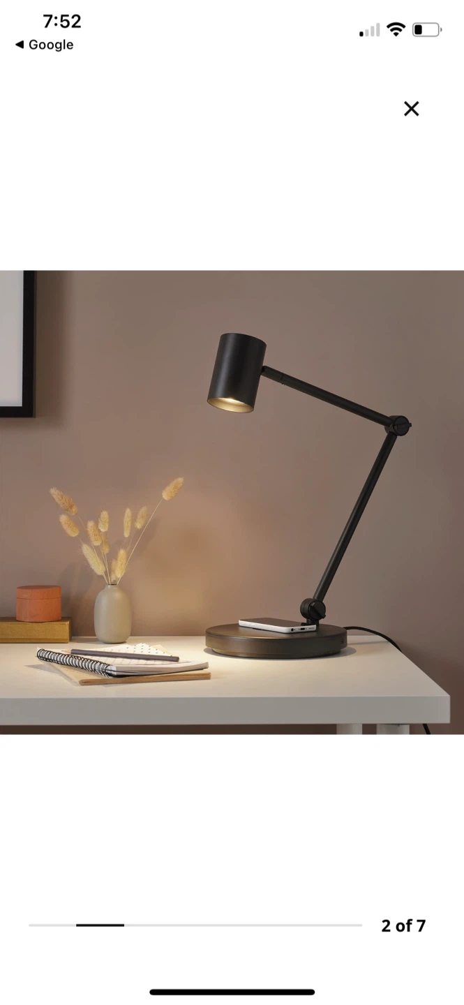 IKEA NYMÅNE Work Lamp with Wireless Charging - photo 2