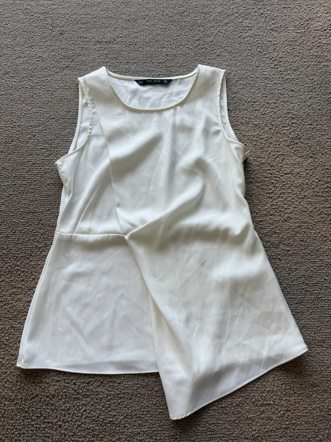 Zara Basic White Sleeveless Top - Size XS