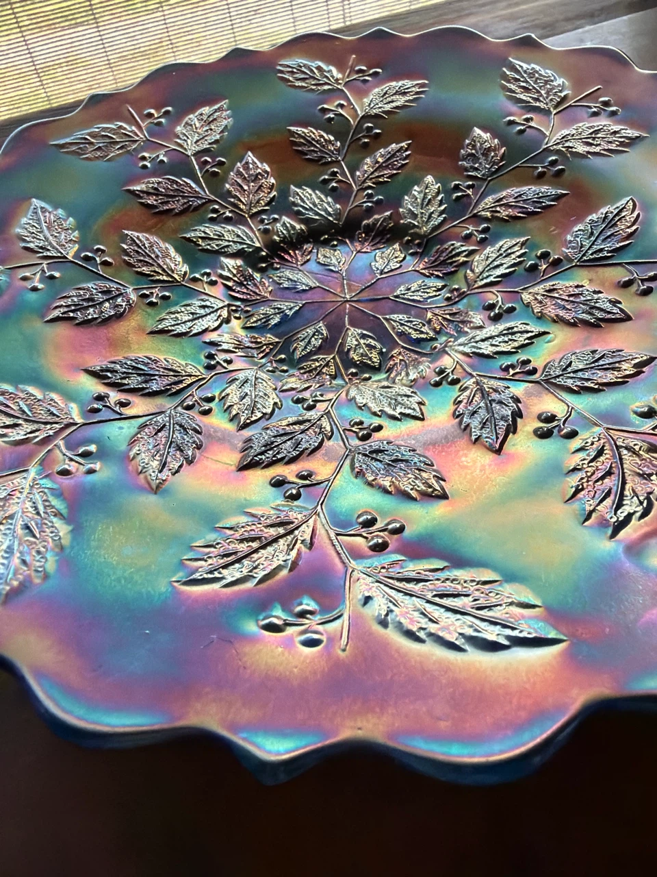 Fenton Art Glass Antique plate       plate  plart - photo 5