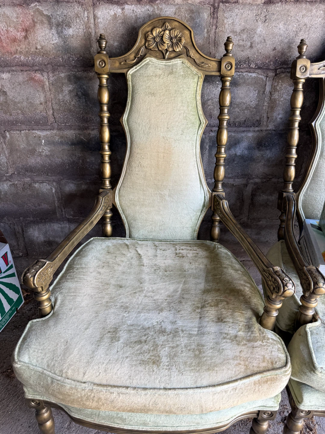 Vintage Velvet Armchair