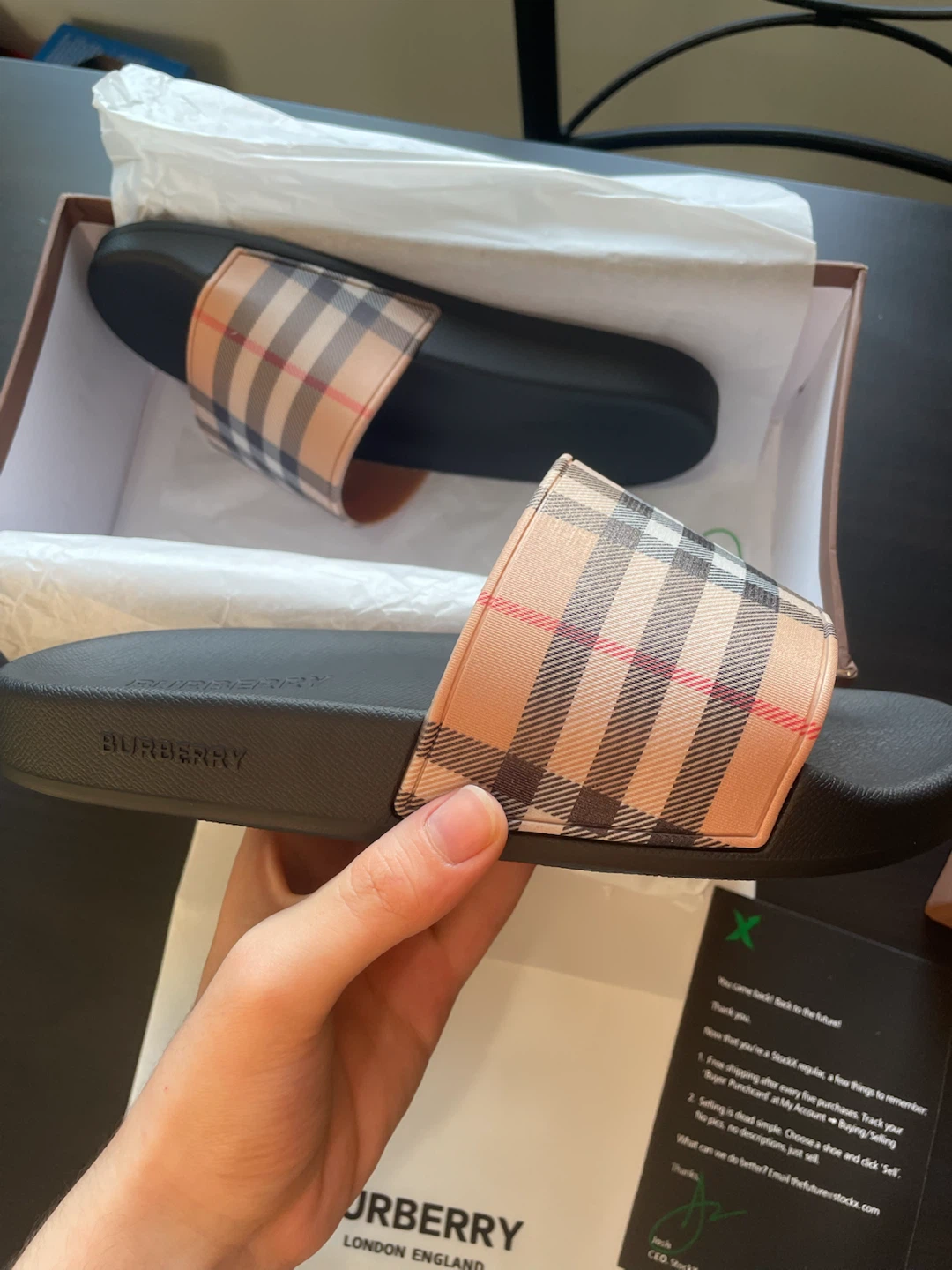 Burberry slides