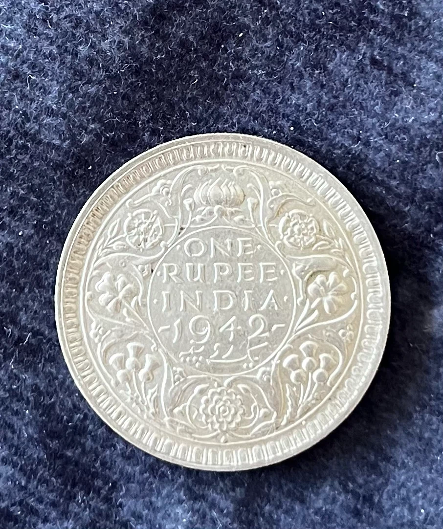 Vintage One Rupee Coin - India 1942 - photo 2