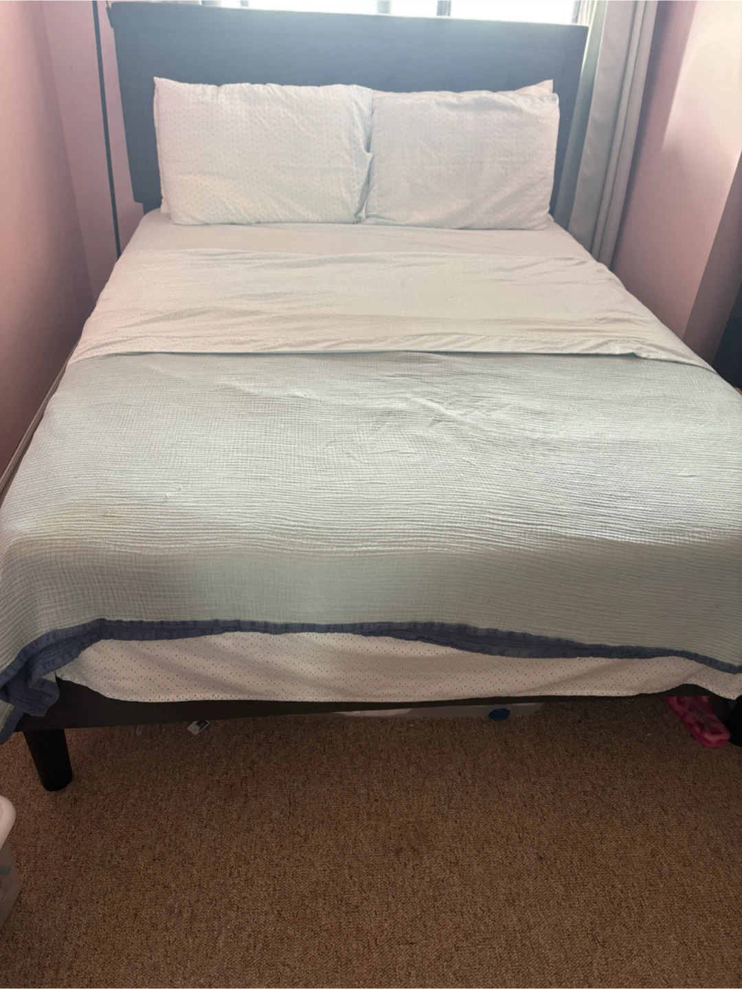 Grey Tufted Headboard Bed Frame - photo 3