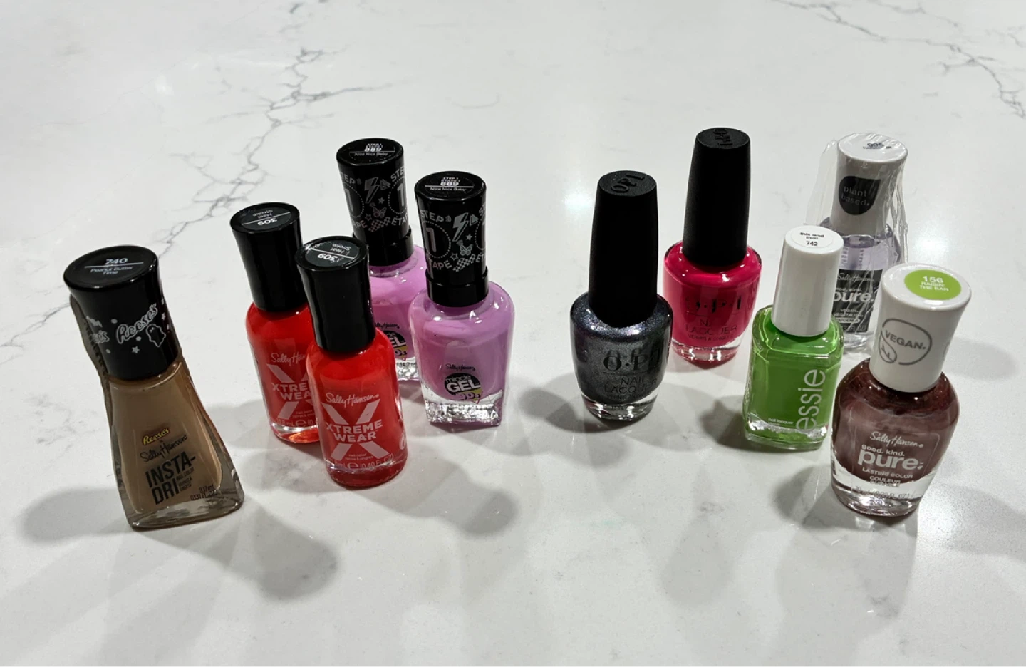 Assorted Nail Polishes and Makeup Bundle