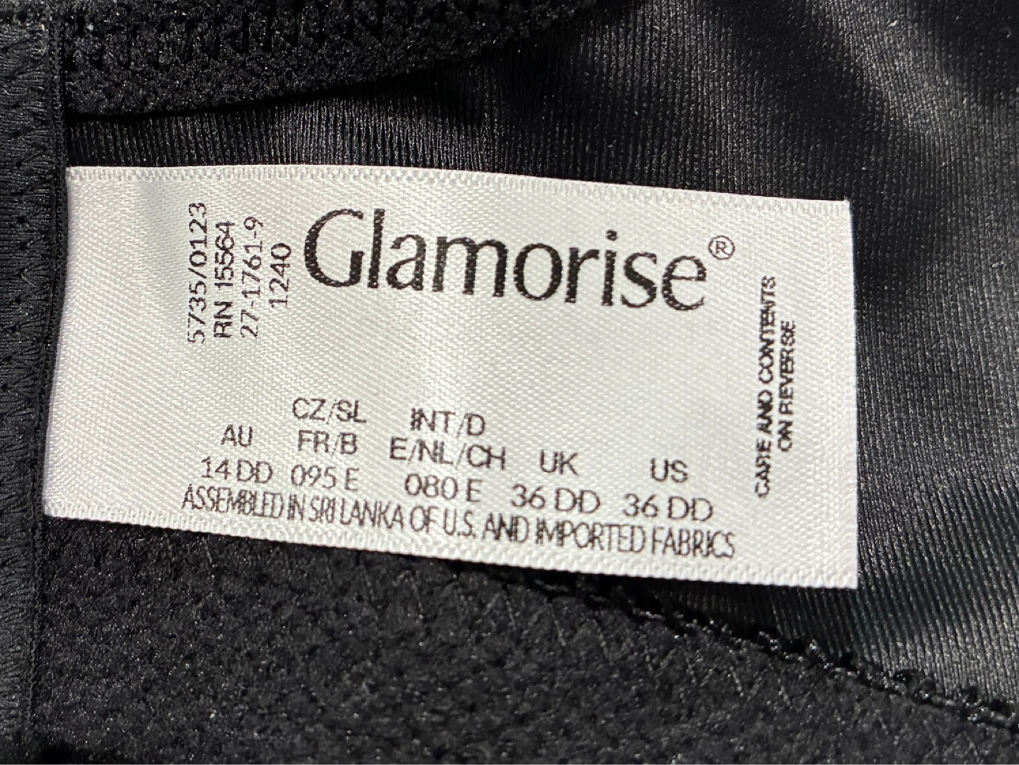 Glamorise Black Lace Bra 36DD - photo 3
