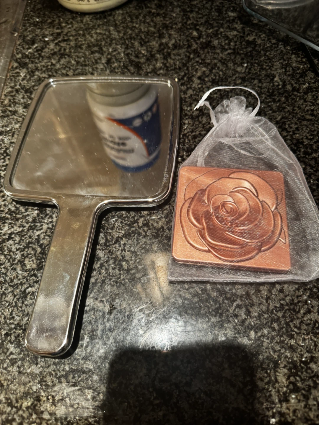 Naomy's Vanity Hand Mirror and Rose Bronzer