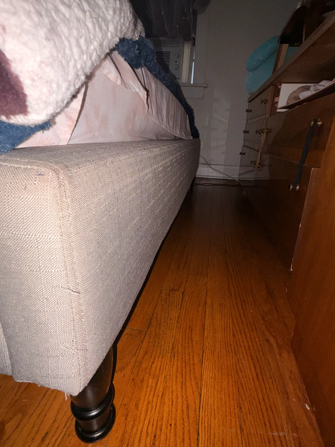 Tufted Upholstered Queen Sized Headboard and Bed Frame - photo 4