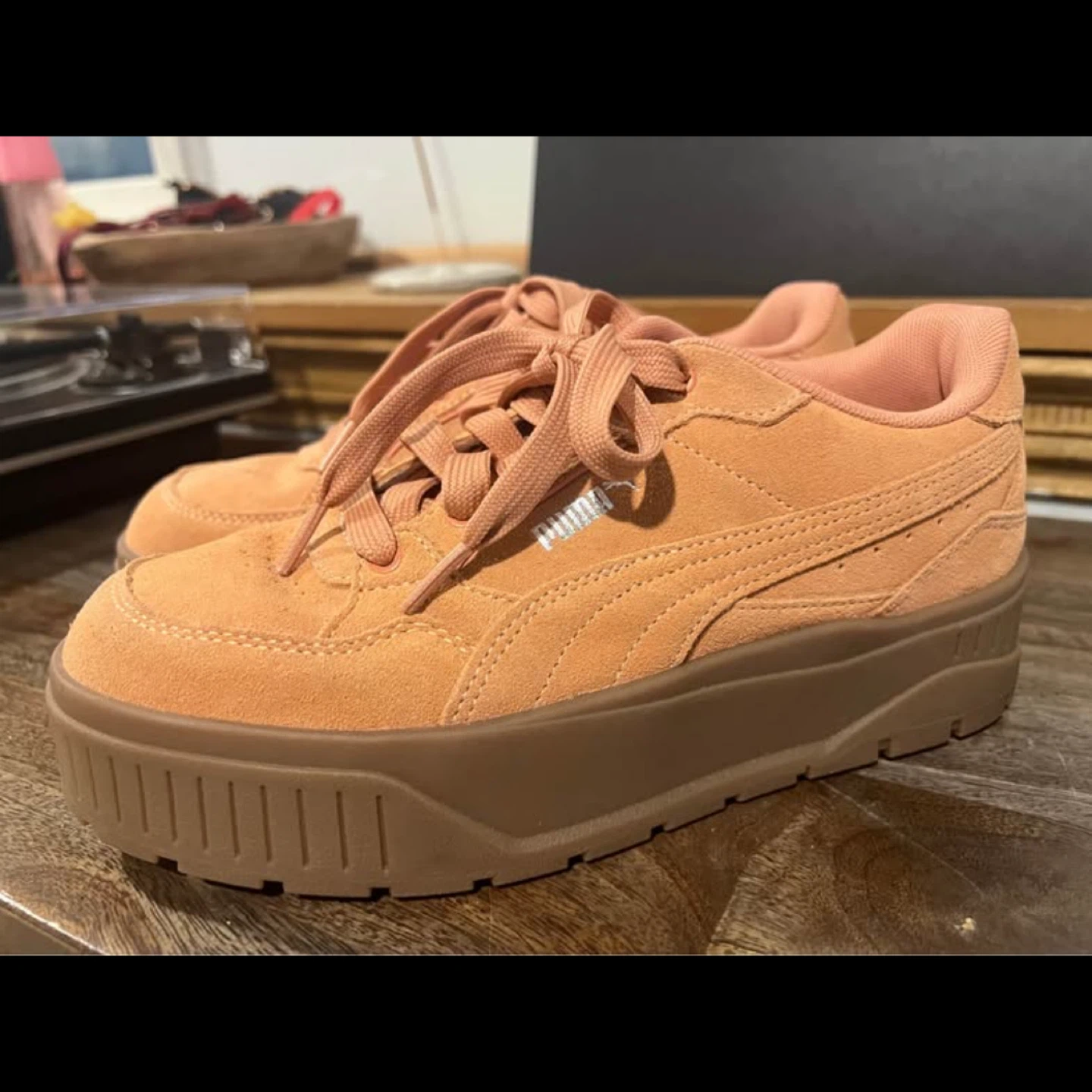 Puma Women's Peach Suede Platform Sneakers - photo 2