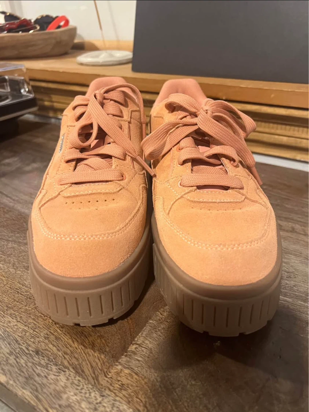 Puma Women's Peach Suede Platform Sneakers - photo 3