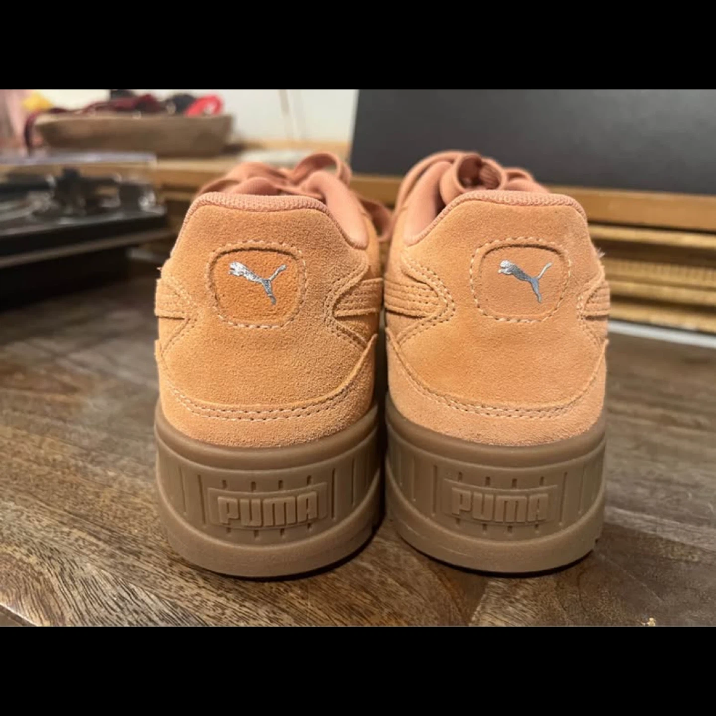 Puma Women's Peach Suede Platform Sneakers - photo 4