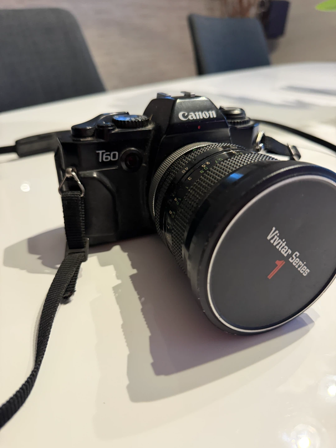 Canon T60 35mm Film Camera with Vivitar Series 1 Lens - photo 2