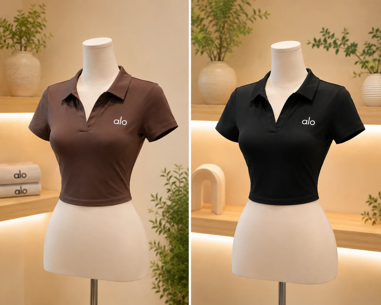 Alo Yoga Cropped Polo Shirt