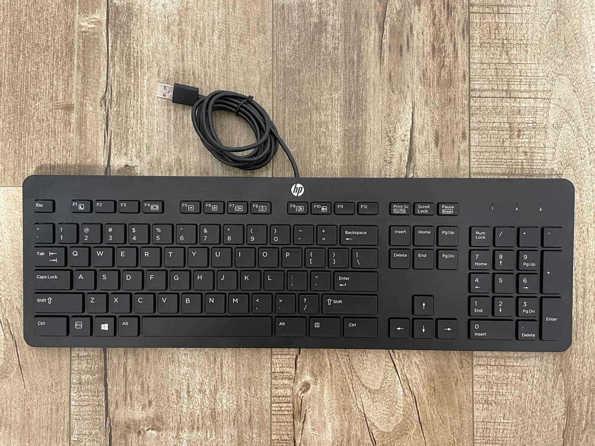 HP Full-Sized USB Wired Keyboard