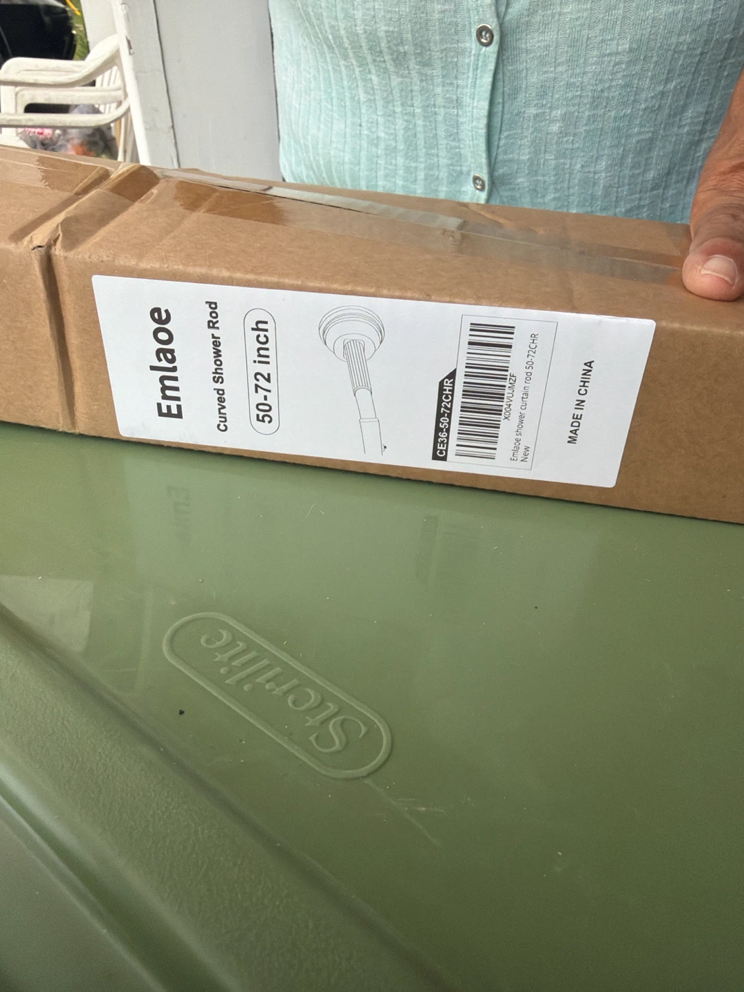 Emlaoe Curved Shower Rod 50-72 inch