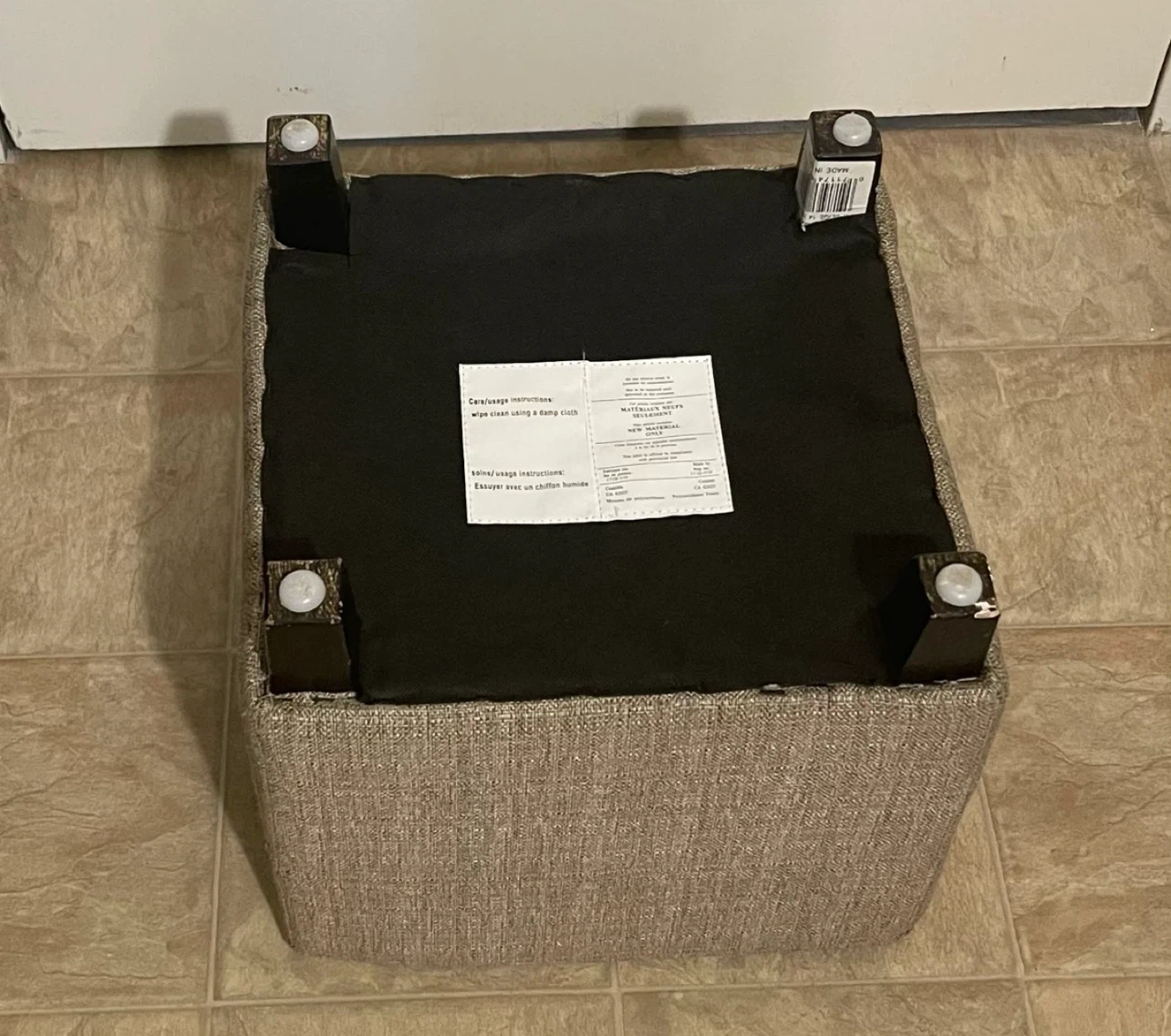🌱 Comfortable Square Upholstered Footrest (Footstool) - photo 3