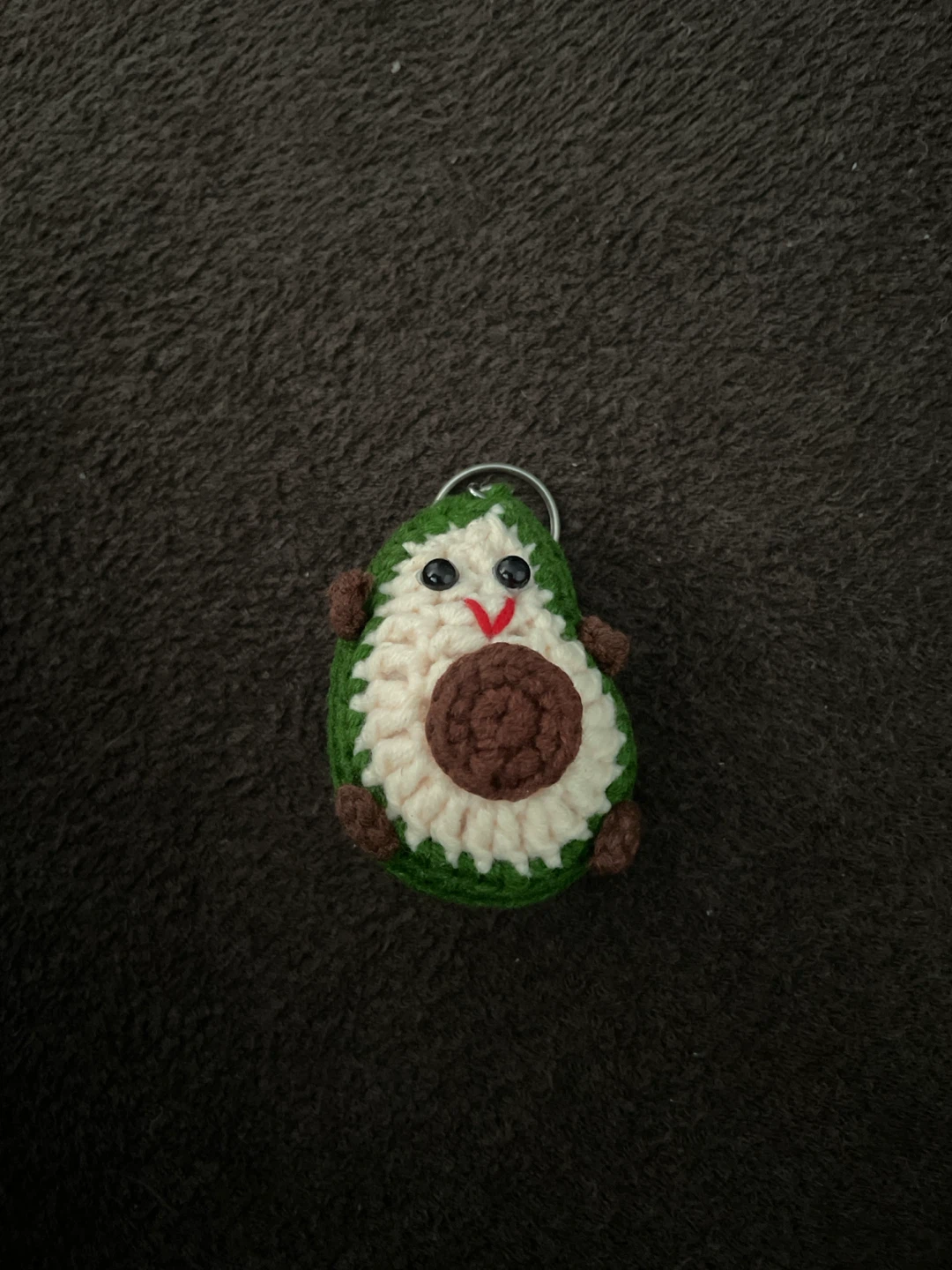 Handmade Crochet Avocado Keychain