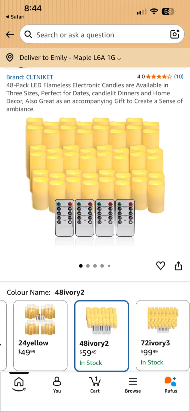 New!  48-Pack LED Flameless Candles