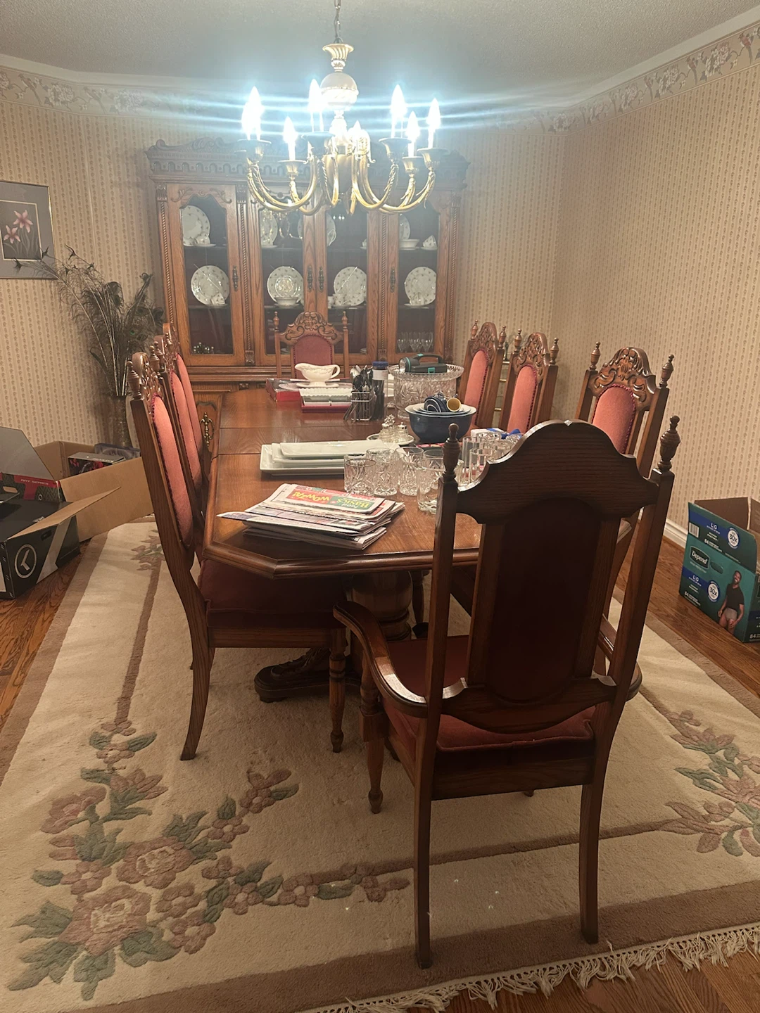 MOVING SALE Wooden Dining Table and Chairs Set