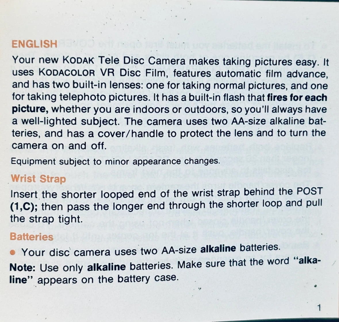 Vintage 1985 Kodak Tele Disc Camera - photo 5