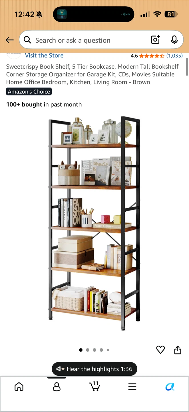 Single or double 5 Tier Bookcase - photo 3