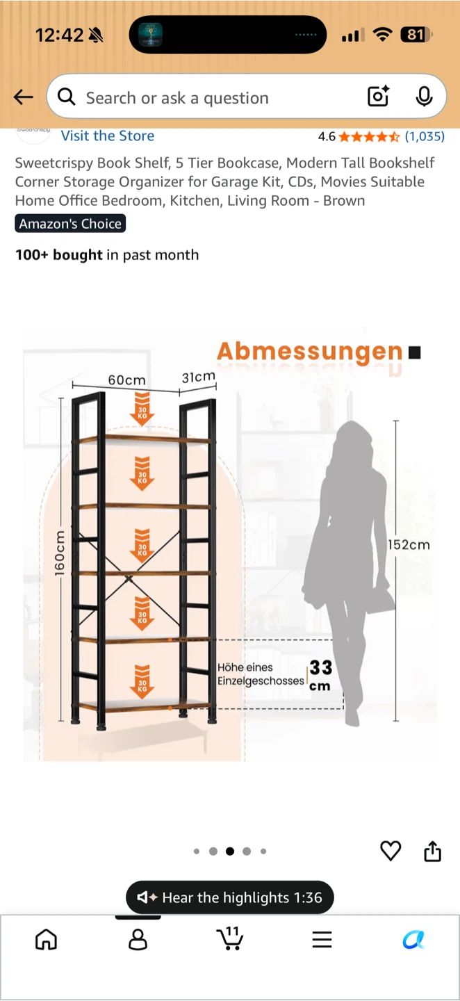 Single or double 5 Tier Bookcase - photo 4