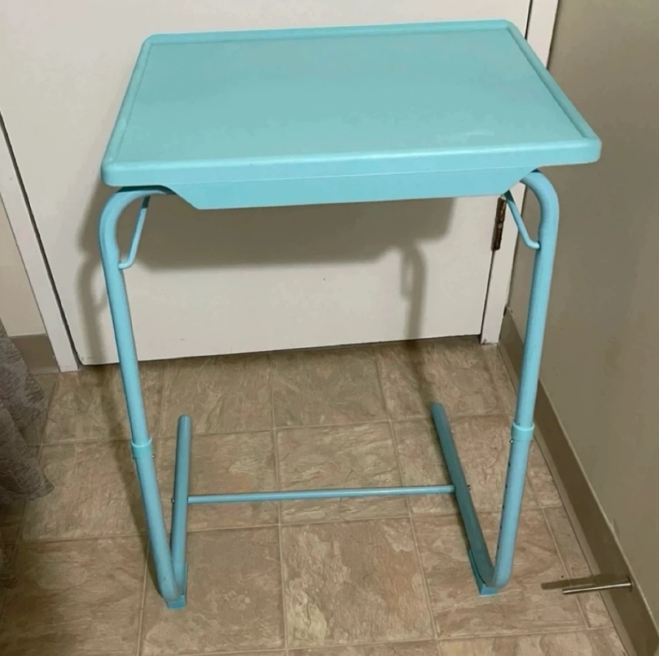 🌱 Lap Desk / TV Tray Table, with Built-in Cup Holder - Aqua/Blue - photo 3