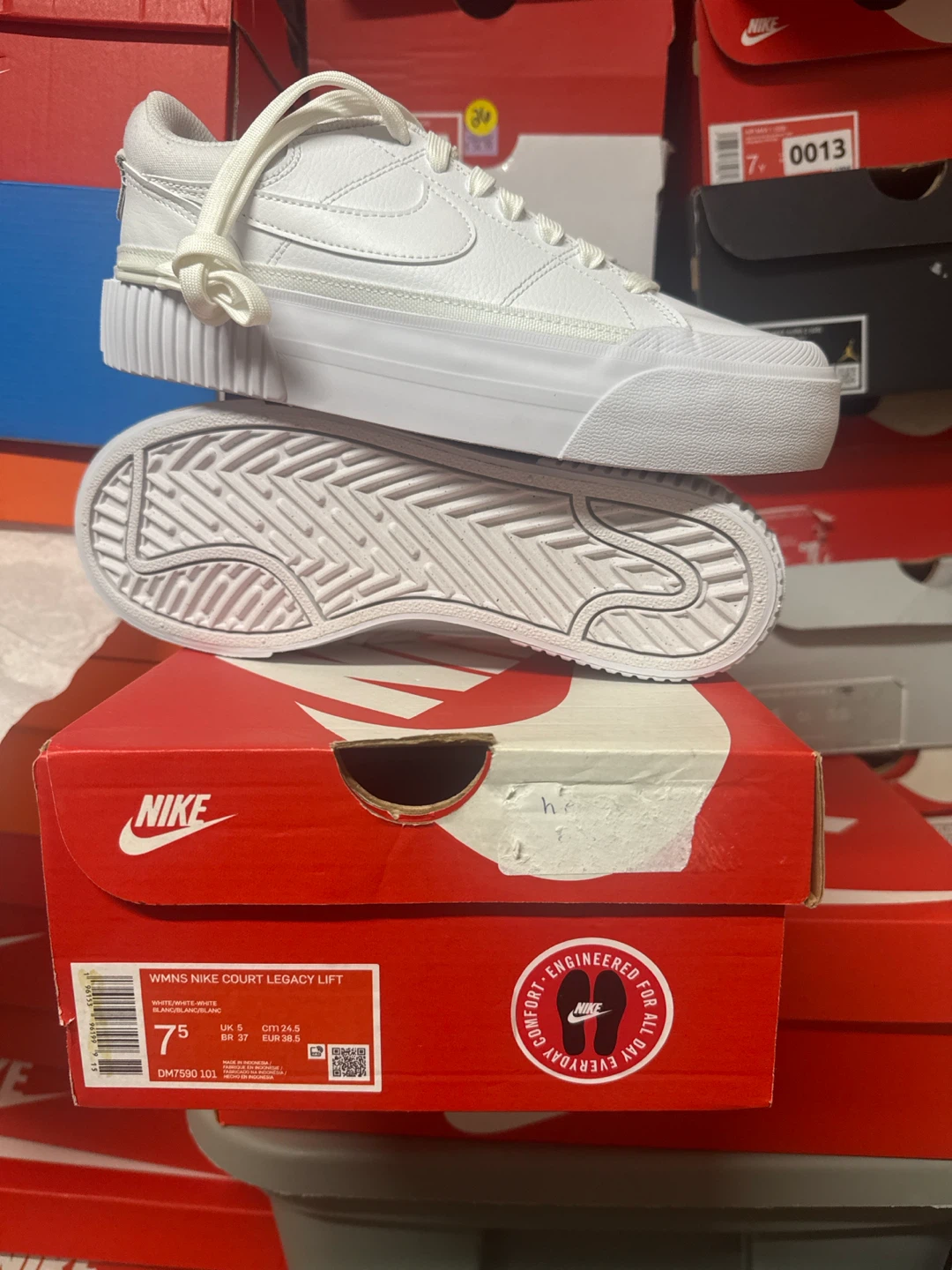 Nike WMNS Court Legacy Lift White Sneakers Size 7.5 - photo 3
