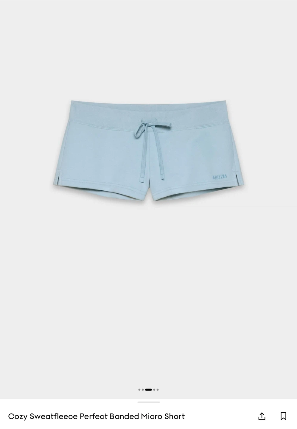 Aritzia Cozy Sweatfleece Perfect Banded Micro Shorts