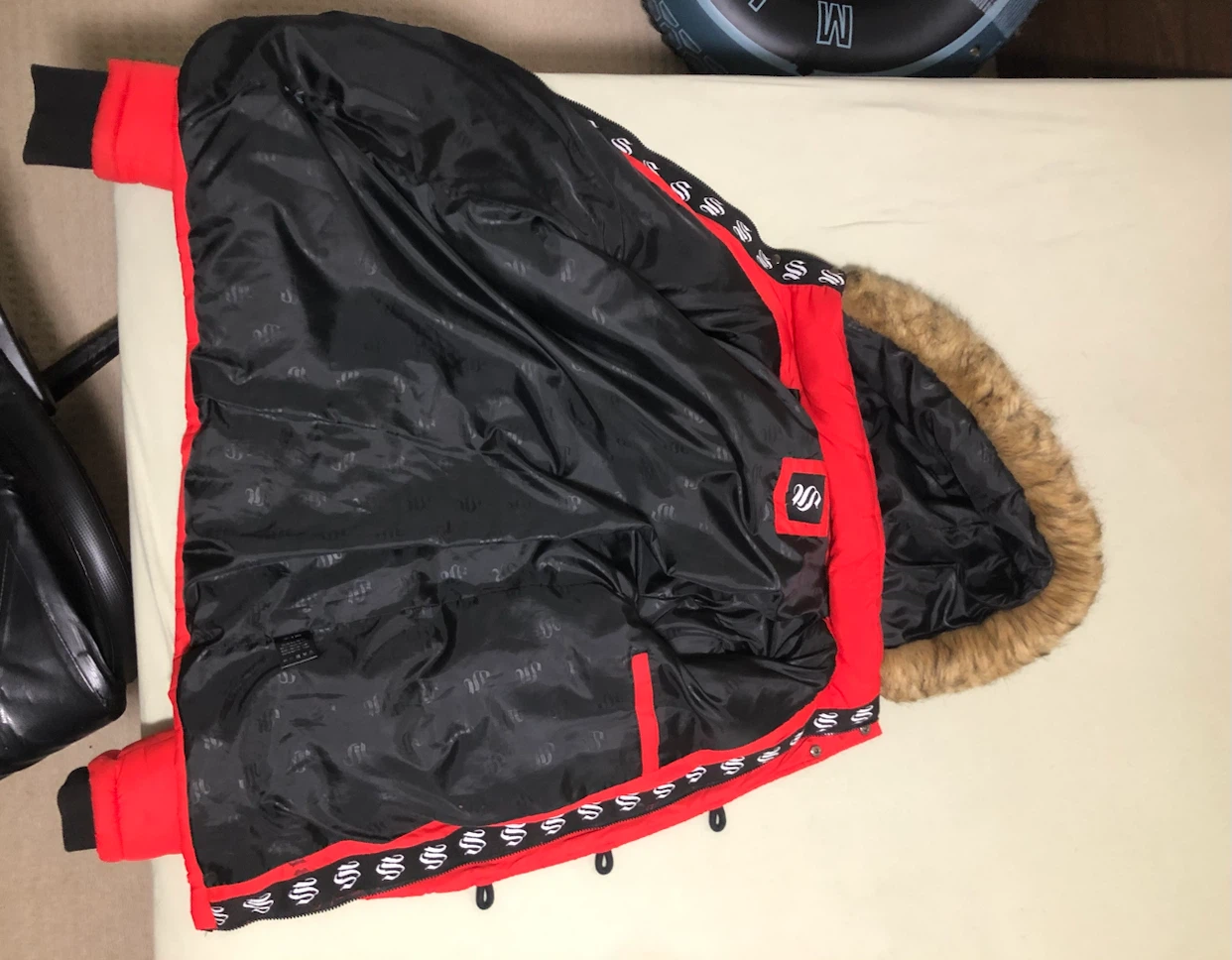 Designer Red Puffer Winter Jacket