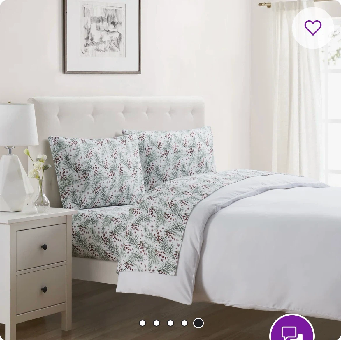 Tahari Pine Triple Brushed Cotton Flannel Sheet Set - Full - photo 4
