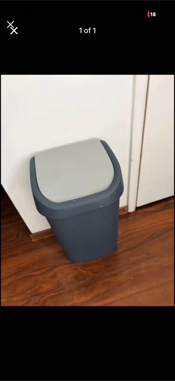Garbage with sliding lid