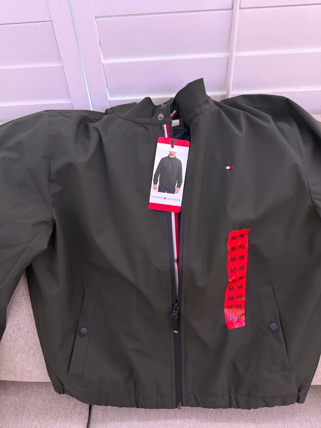 New Tommy Hilfiger Bomber Jacket Men’s Medium  Dark Olive NWT - photo 2