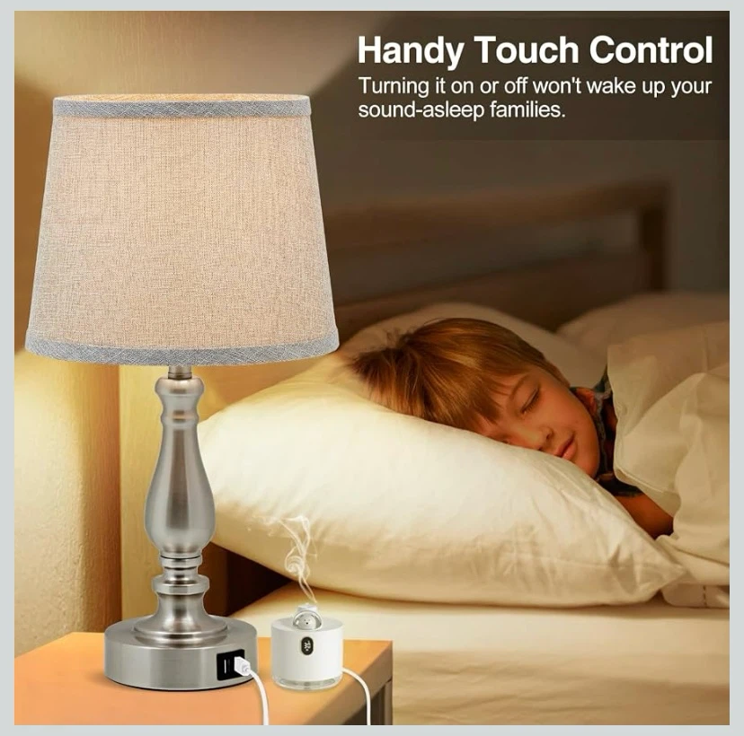 New Dimmable Table Lamps with Charging Ports Set of 2 - photo 5