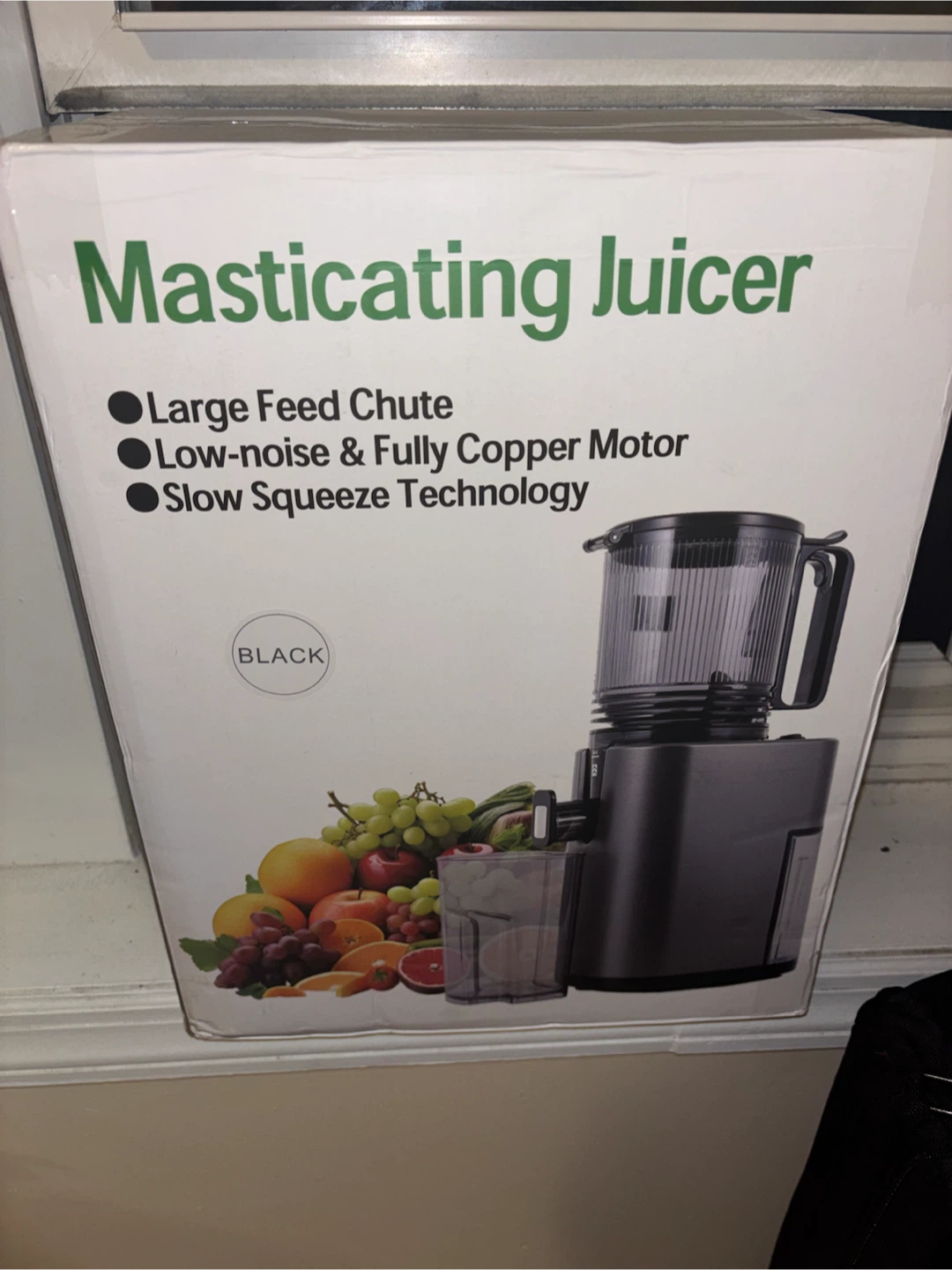 (UNOPENED) Masticating Juicer - Black