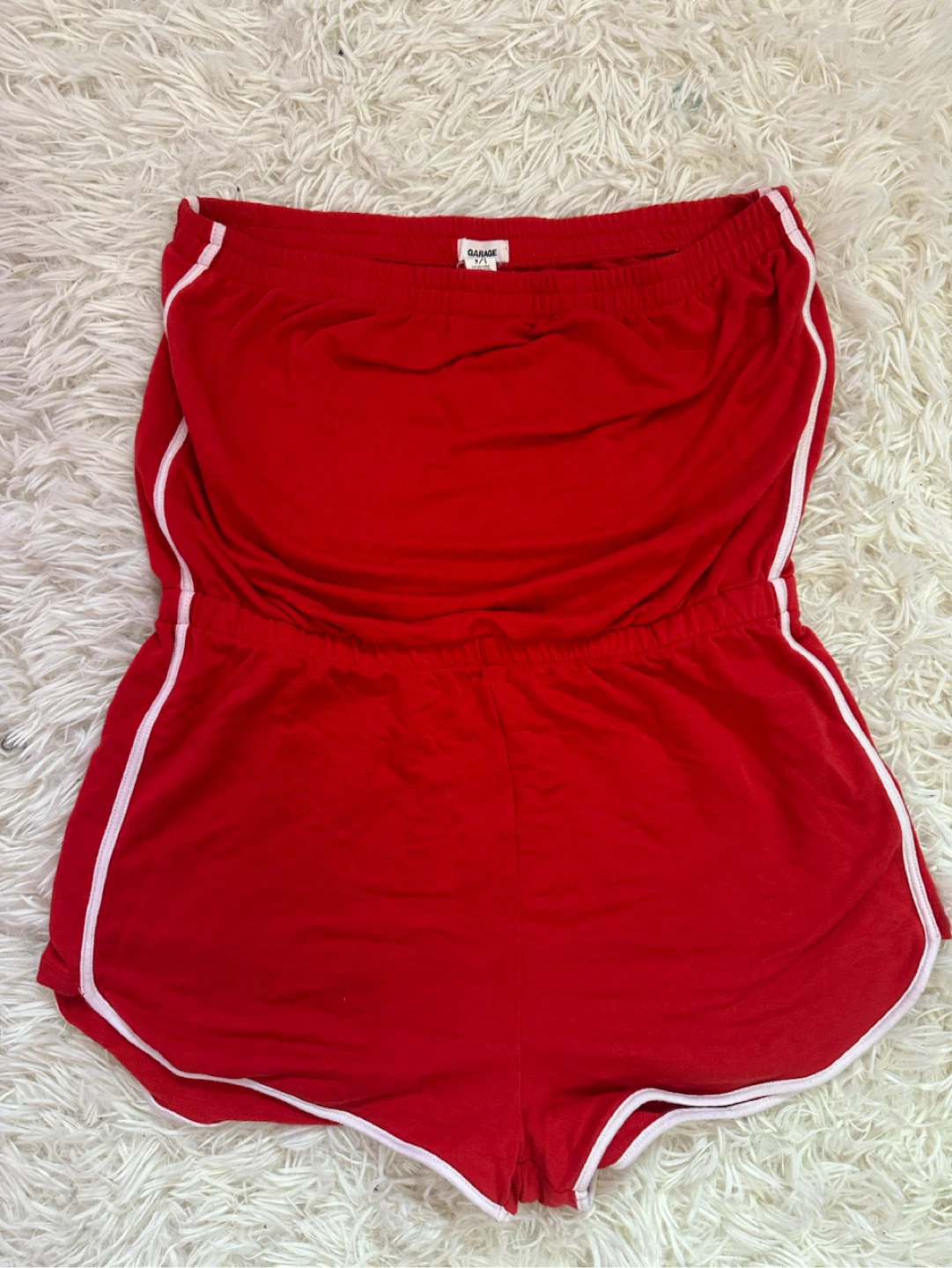 Garage Red Tube Top Romper Small
