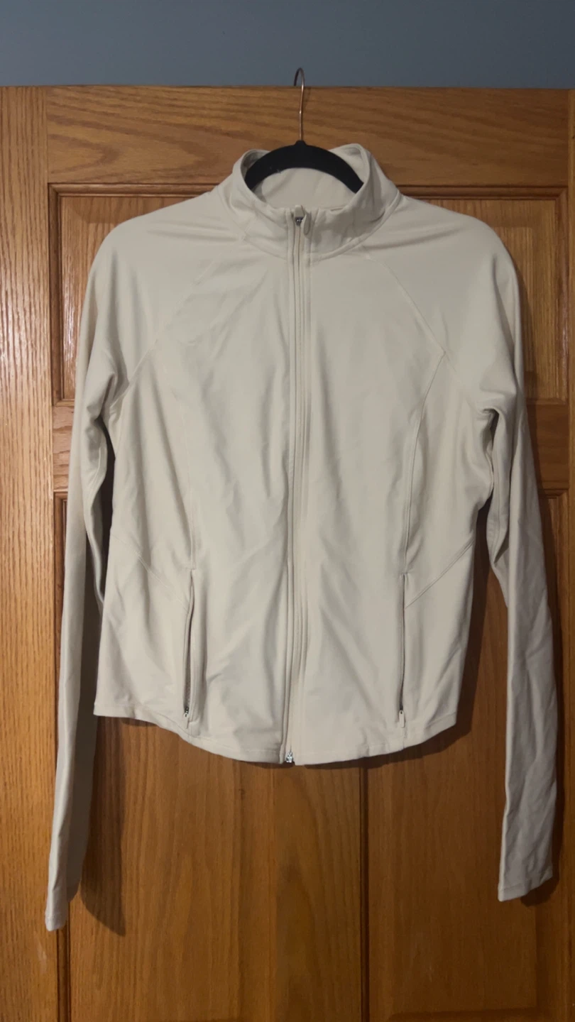 Old Navy Active Jacket Beige Zip Up- size medium