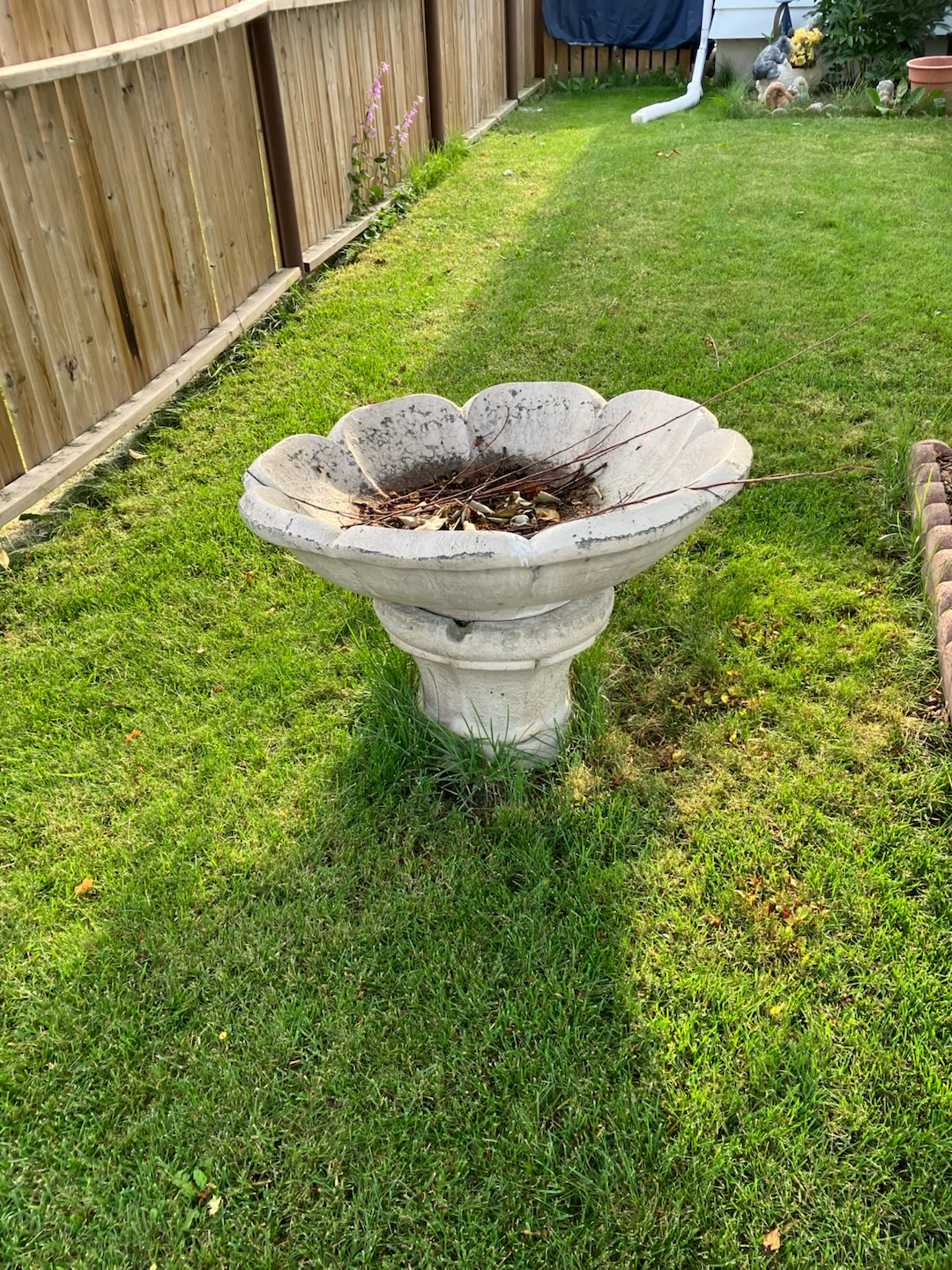 Stone Garden Bird Bath