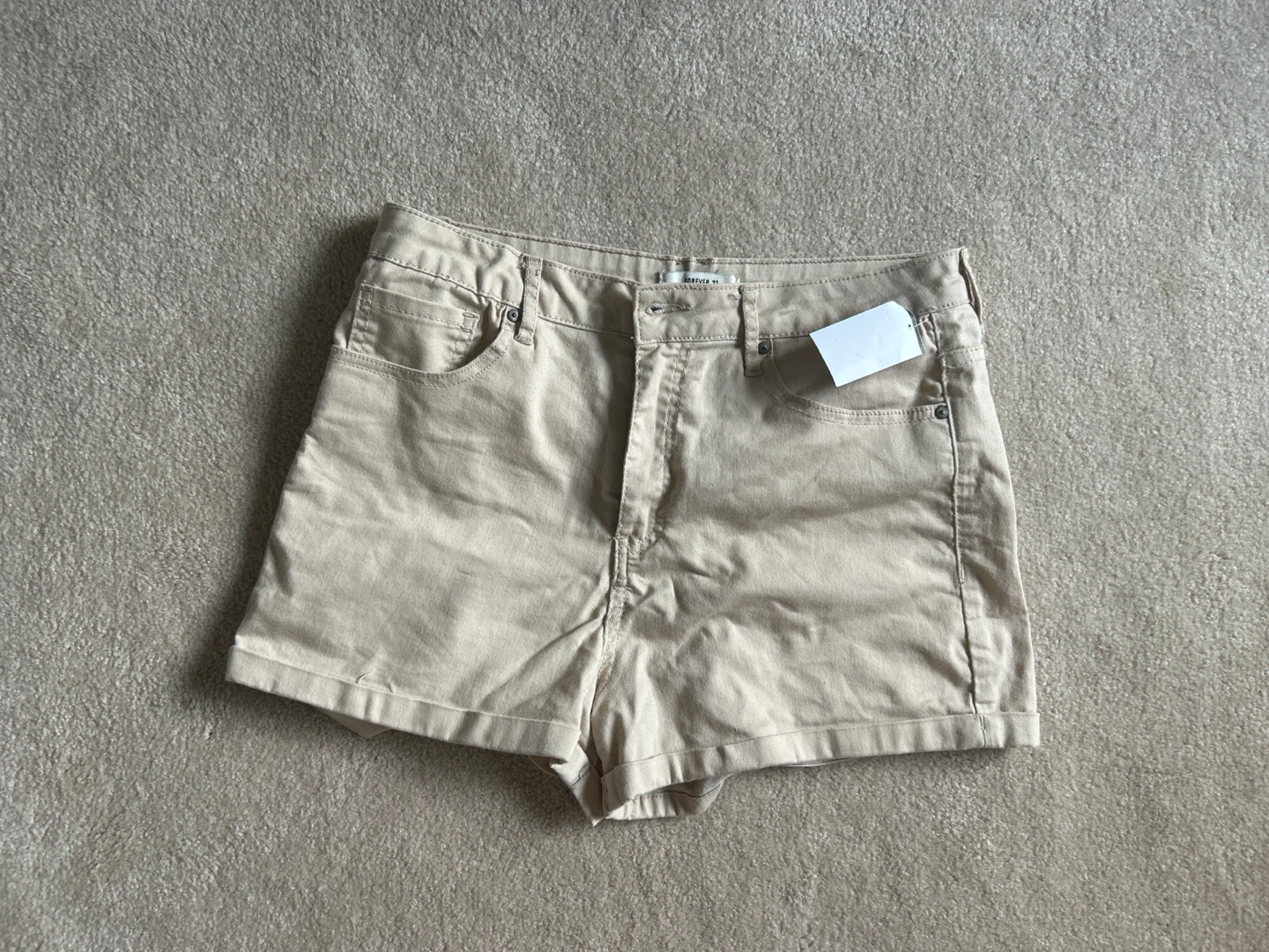 Forever 21 High-Waisted Tan Shorts