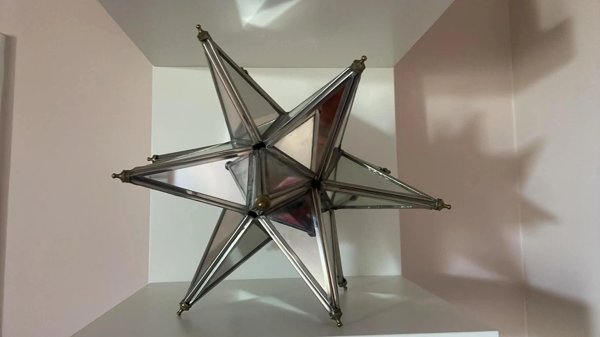 Gorgeous Glass and Metal Star Statement Piece