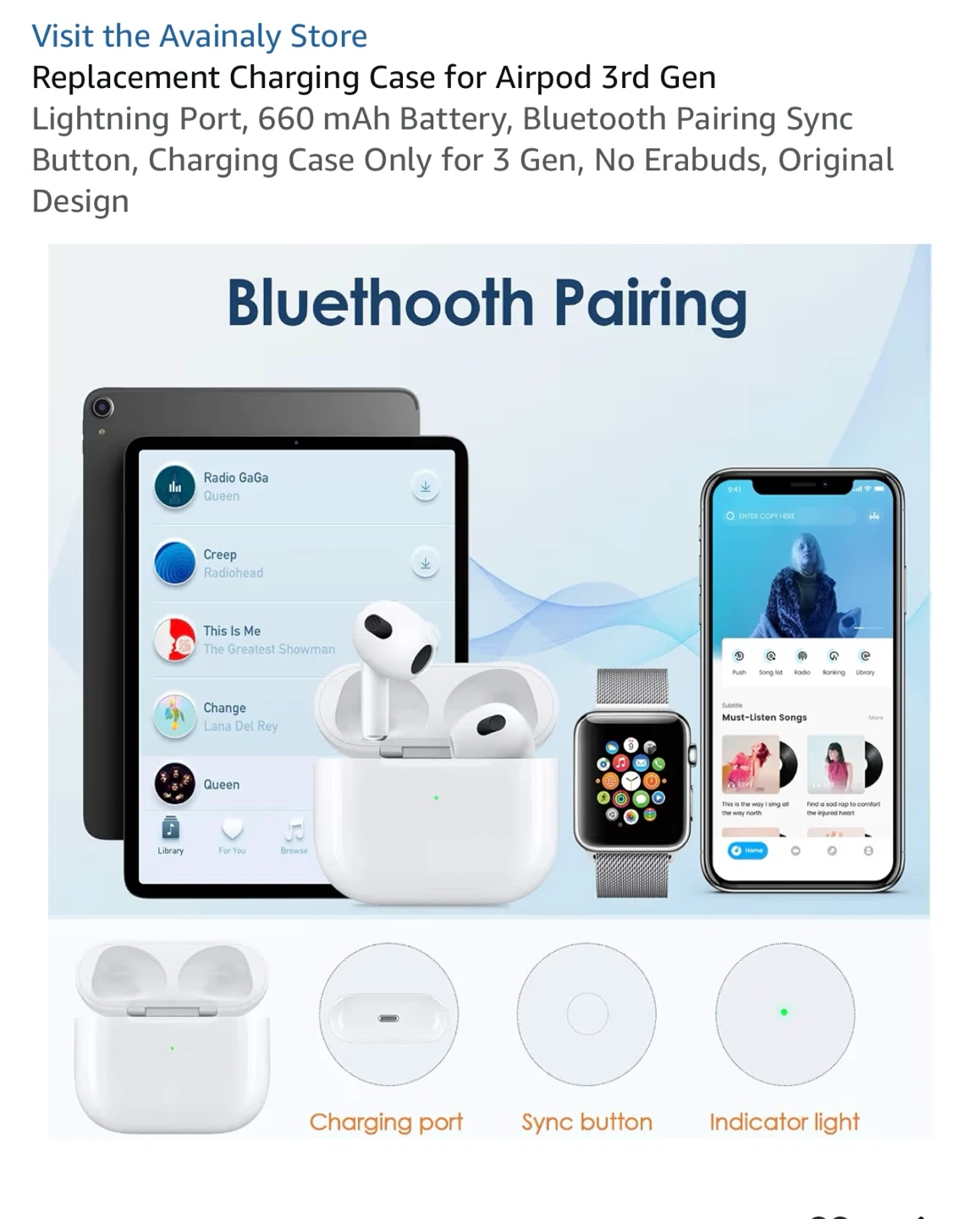 Replacement Charging Case for Airpod 3rd Gen - photo 2