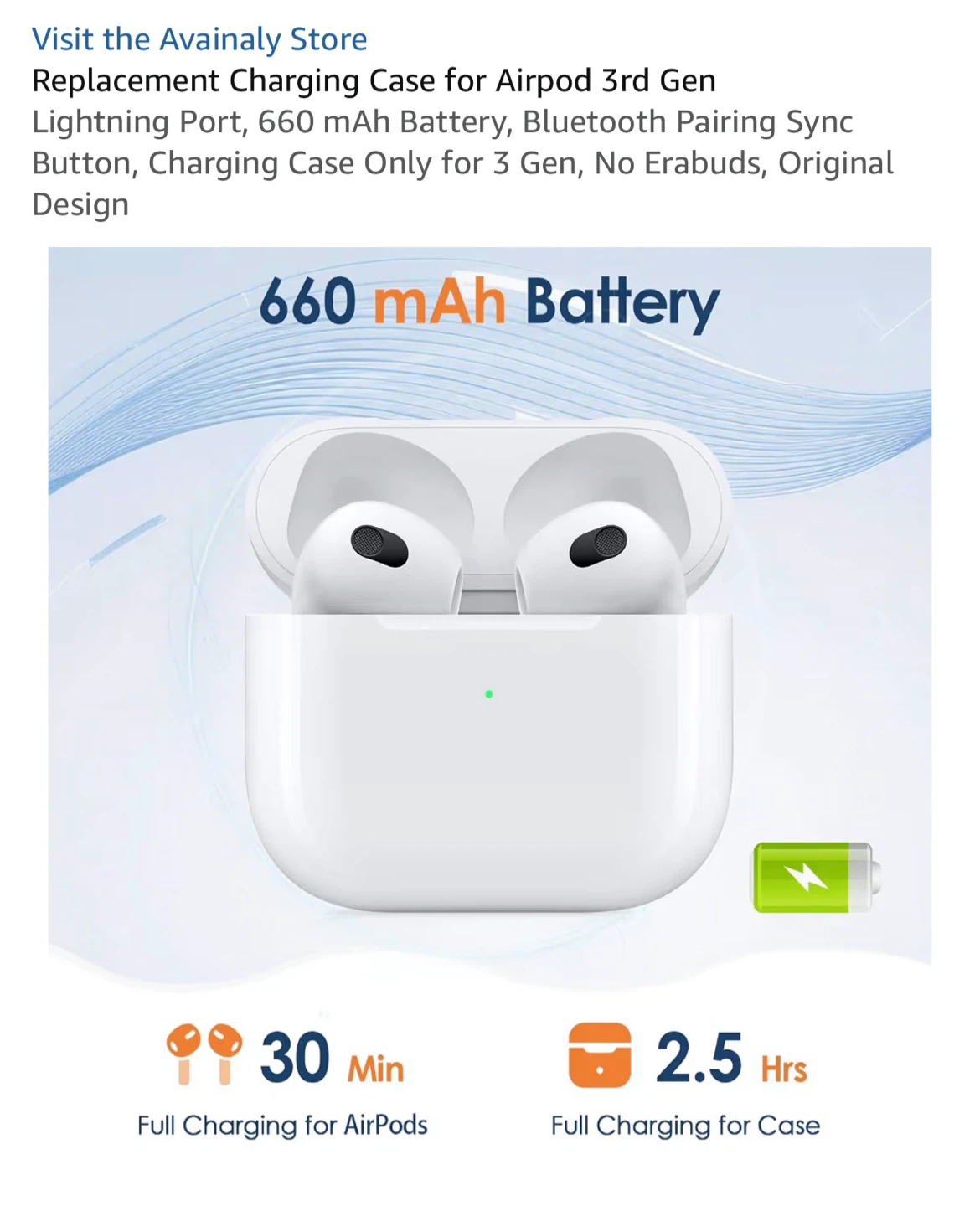 Replacement Charging Case for Airpod 3rd Gen - photo 3