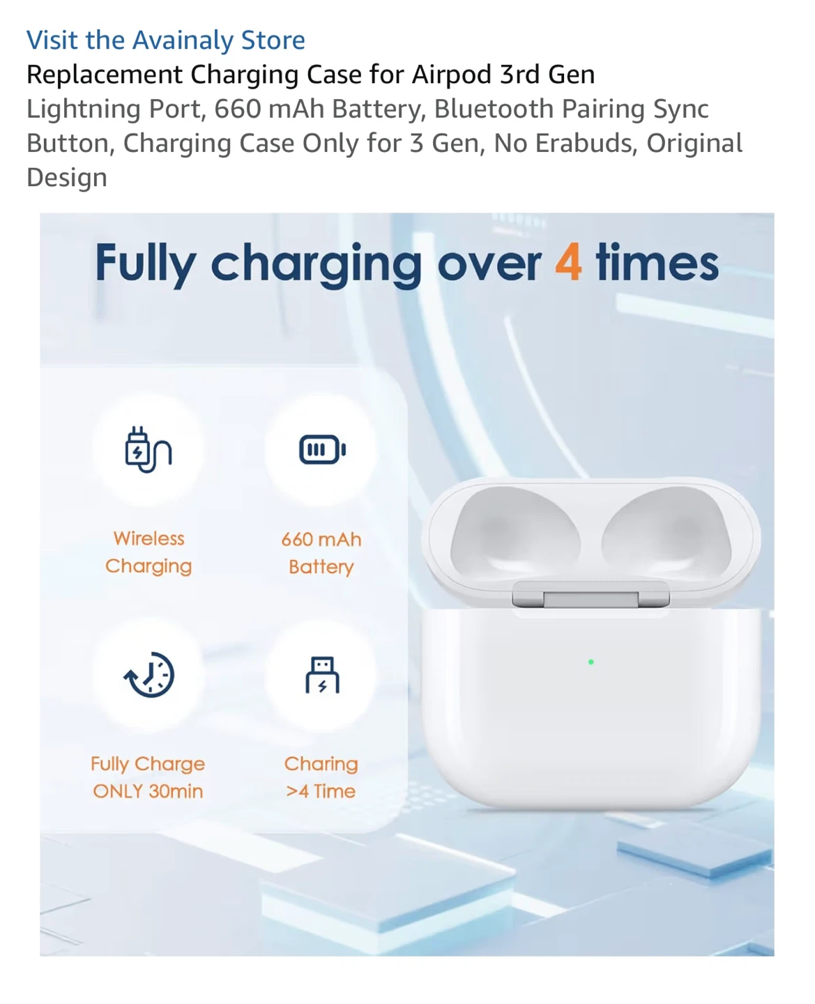 Replacement Charging Case for Airpod 3rd Gen - photo 4