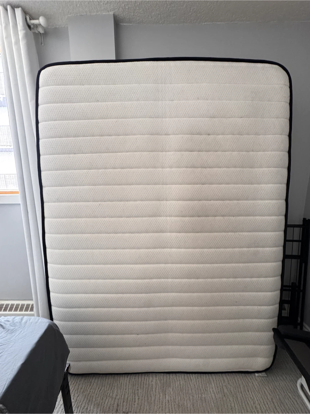 “MOLBLLY” Queen Mattress (Like NEW!) + Foldable Steel Bed Frame - photo 2