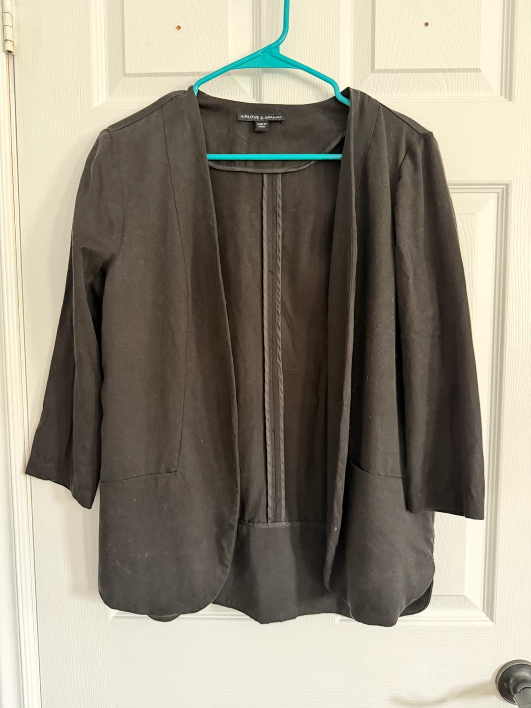 Stylish / Relaxed Fit Harlowe & Graham Open Front Blazer - photo 2